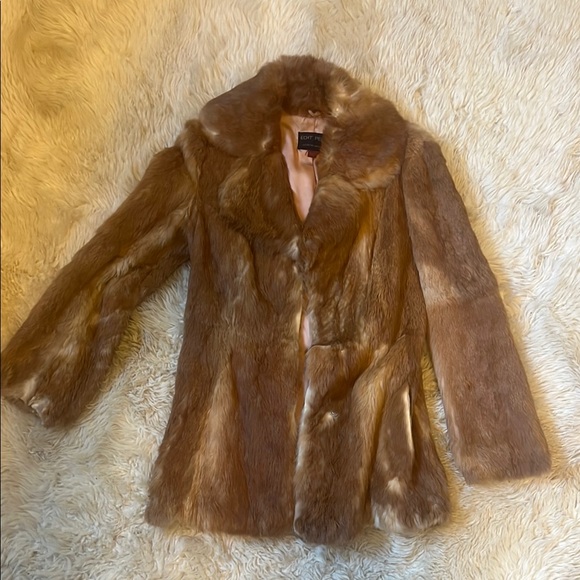 Real Rabbit Fur Brown Jacket - Picture 4 of 6